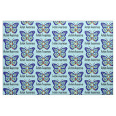Tissu Ruban de conscience de papillon d'autisme (Fat Quarter)