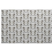 Tissu Ruban de conscience de papillon de cancer de (Fat Quarter)