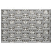Tissu Ruban de conscience de papillon de cancer de (Fat Quarter)