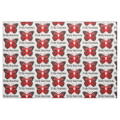 Tissu Ruban de conscience de papillon de course (Fat Quarter)