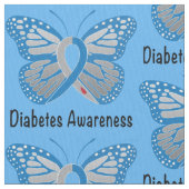 Tissu Ruban de conscience de papillon de diabète (fermé)