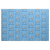 Tissu Ruban de conscience de papillon de diabète (Fat Quarter)