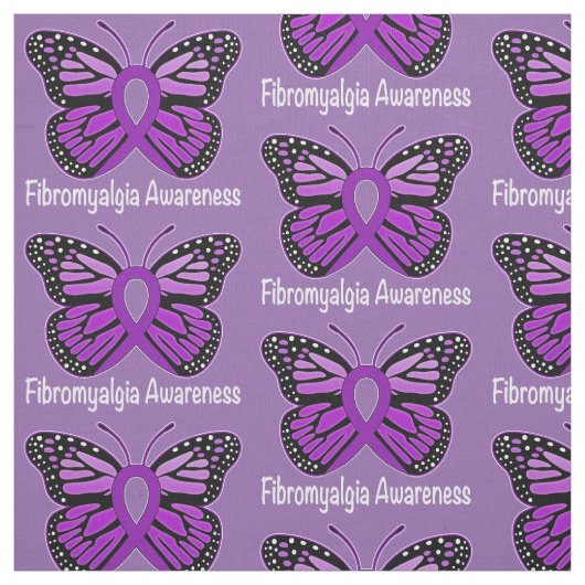 Tissu Ruban de conscience de papillon de fibromyalgie (Échantillon)