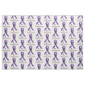 Tissu Ruban de conscience d'épilepsie avec le phare de (Fat Quarter)