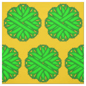 Tissu Ruban de fleurs vert de chaux par Kenneth Yoncich (Échantillon)
