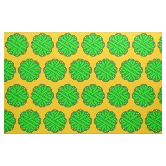 Tissu Ruban de fleurs vert de chaux par Kenneth Yoncich (Fat Quarter)