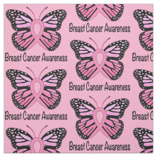 Tissu Ruban de papillon de cancer du sein d'espoir