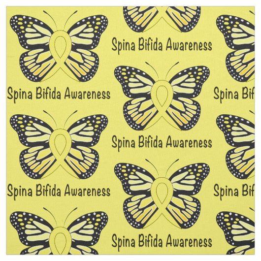 Tissu Ruban de papillon de conscience de spina bifida (Échantillon)