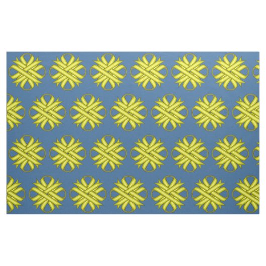Tissu Ruban de trèfle jaune par Kenneth Yoncich (Fat Quarter)