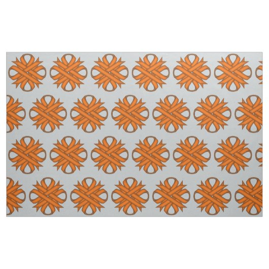 Tissu Ruban de trèfle orange par Kenneth Yoncich (Fat Quarter)