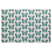 Tissu Ruban turquoise de conscience de papillon de (Fat Quarter)
