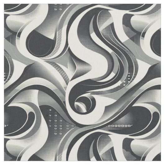 Tissu Rubans à flux monochrome (Fermer)