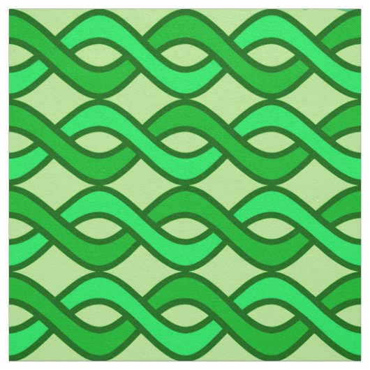 Tissu Rubans modernes du milieu du siècle, tons verts (Échantillon)