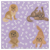 Tissu Ruby Cavalier King Charles Spaniel Fabric (Fermer)