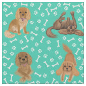 Tissu Ruby Cavalier King Charles Spaniel Fabric (Fermer)