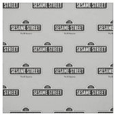 Tissu Rue Sésame | Logo B&W (Échantillon)