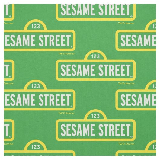 Tissu Rue Sésame | Logo couleur complète (Échantillon)
