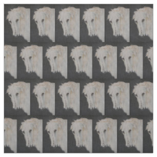 Tissu russe de portrait d'art de chien de