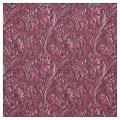 Tissu Rustic burgundy tooled leather (Échantillon)