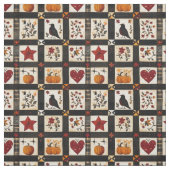 Tissu Rustic Fall Quilt Motif | Patchwork agricole (Échantillon)