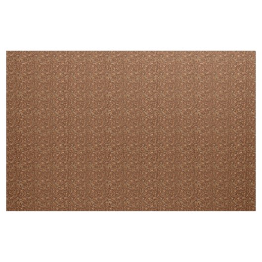 Tissu Rustic saddle brown tooled leather (Yard)