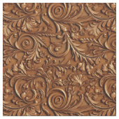 Tissu Rustic saddle brown tooled leather (Fermer)