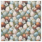 Tissu Rustic Speckled Easter Eggs & Spring Flowers (Échantillon)