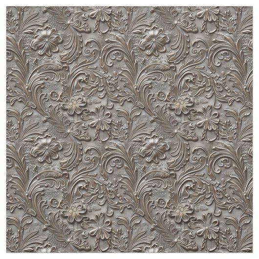 Tissu Rustic taupe tooled leather (Échantillon)