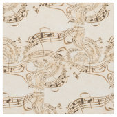 Tissu Rustique Antique Musical Notes (Fermer)