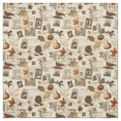 Tissu Rustique Automne Ephemera Collage | Terre chaude (Échantillon)