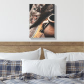 Tissu rustique et image de pot sur toile (Insitu(Chambre))