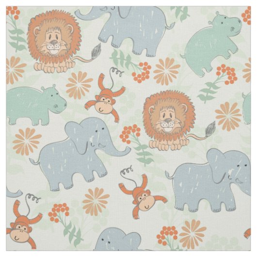 Tissu Safari animal bébé (Échantillon)