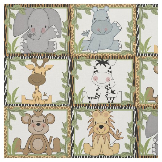 Tissu Safari Animaux (Échantillon)