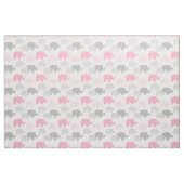 Tissu Safari Elephant rose Silhouette bébé fille (Yard)