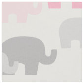 Tissu Safari Elephant rose Silhouette bébé fille (Fermer)