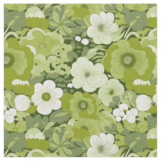 Tissu Sage Green Floral (Fermer)