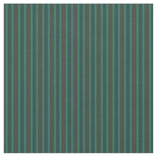 Tissu Sage, sarcelle et marron chocolat rayures vertical (Fermer)