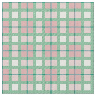 Tissu Sage vert et rose tartan cellule motif écossais
