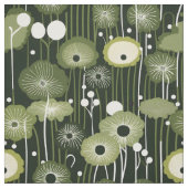 Tissu Sage vert floral sur arrière - plan foncé (Échantillon)