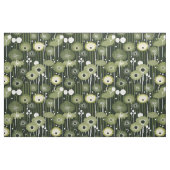 Tissu Sage vert floral sur arrière - plan foncé (Fat Quarter)