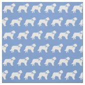 Tissu Saint Bernard Chien Silhouette Animal bleu clair (Échantillon)