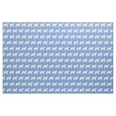 Tissu Saint Bernard Chien Silhouette Animal bleu clair (Fat Quarter)