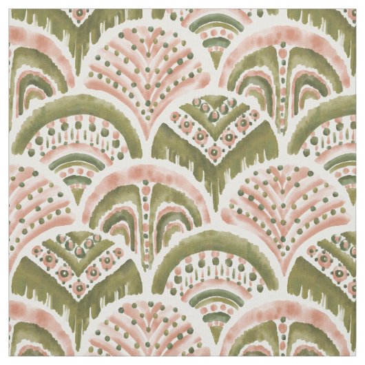 Tissu Saint-Jacques-de-Maille d'or Boho (Échantillon)