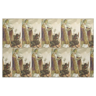 Tissu Saint Nicolas Krampus Prêtre de la fourche