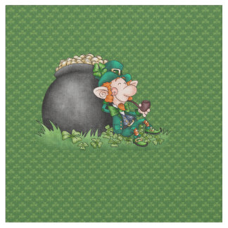 Tissu Saint Patrick's Day Leprecaun Pot d'or