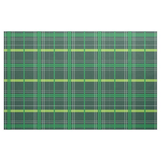Tissu Saint Patrick's Day Vert foncé Plaid (Yard)