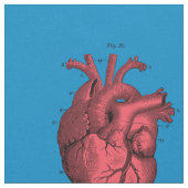 Tissu Saint-Valentin anatomique vintage de coeur (Fermer)