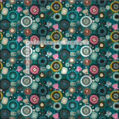 Tissu SALLES turquoise (Carreau)