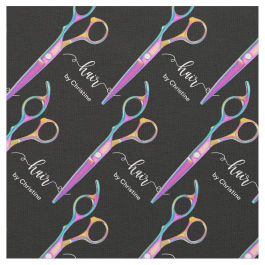 Tissu salon de coiffure ciseaux modernes (Fermer)