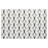 Tissu Salon de coiffure noir ciseaux blanc motif (Fat Quarter)